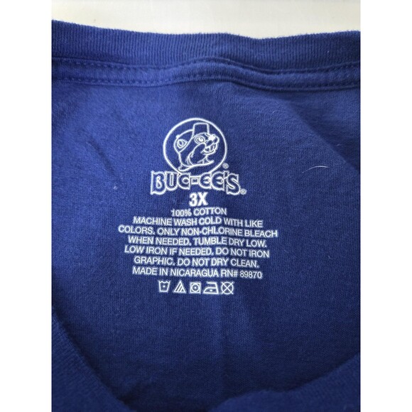 Buc-ee's Shirt Mens 3XL Blue Land of the Free Beaver Patriotic USA Graphic Tee - Picture 4 of 7